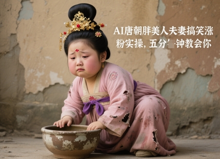 AI唐朝胖美人夫妻搞笑涨粉实操，五分钟教会你-资源V站
