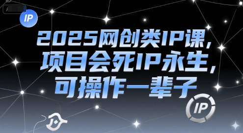 2025网创类IP课，项目会死IP永生，可操作一辈子-资源V站