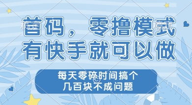 首码零撸项目，有快手就可以做，每天业务时间搞个几张不是问题【揭秘】-资源V站