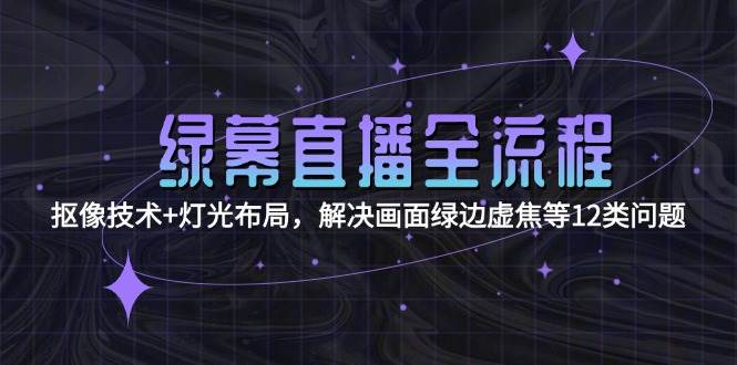 绿幕直播全流程：抠像技术+灯光布局，解决画面绿边虚焦等12类问题-资源V站