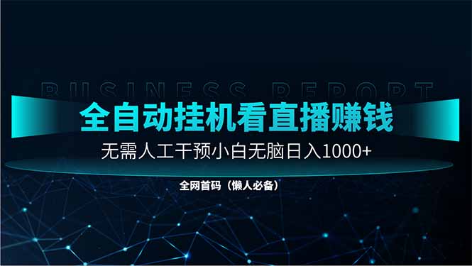 直播助手全自动看大平台直播赚钱，全自动无需人工干预，小白无脑日入1000-资源V站