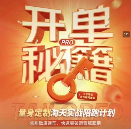 淘宝开单秘籍PRO，量身定制淘天实战陪跑计划，告别做店迷茫、快速突破运营瓶颈期(更新)-资源V站