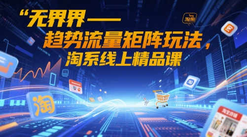 无界-趋势流量矩阵玩法，淘系线上精品课-资源V站