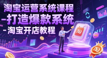淘宝运营系统课程-打造爆款系统-淘宝开店教程-资源V站