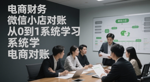 电商财务微信小店对账，从0到1系统学习电商对账-资源V站