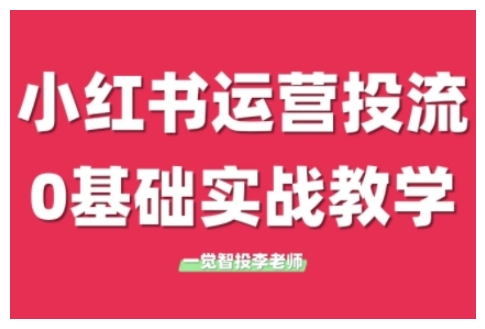 小红书运营投流，小红书广告投放从0到1的实战课，学完即可开始投放(更新)-资源V站