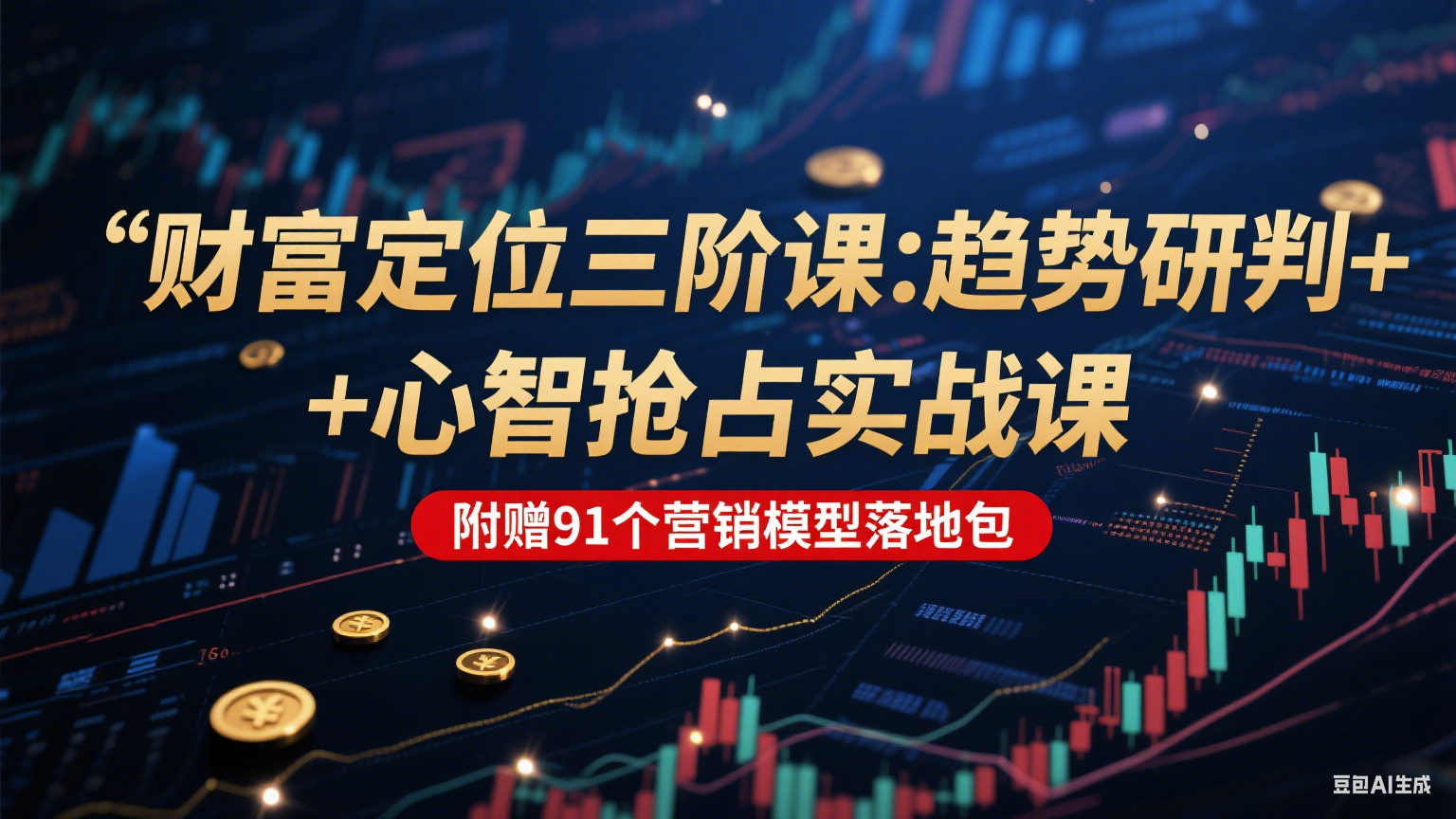财富定位三阶：趋势研判 + 心智抢占实战课，附赠91个营销模型落地包-资源V站