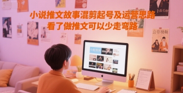 小说推文故事混剪起号及运营思路，看了做推文可以少走弯路-资源V站